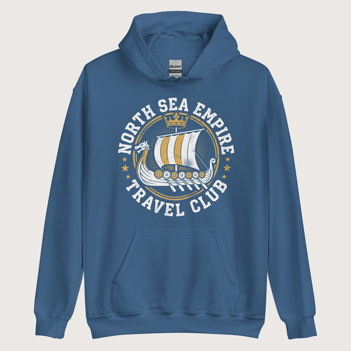 Indigo Blue North Sea Empire Travel Club Hoodie - history buff gift by HistoHead
