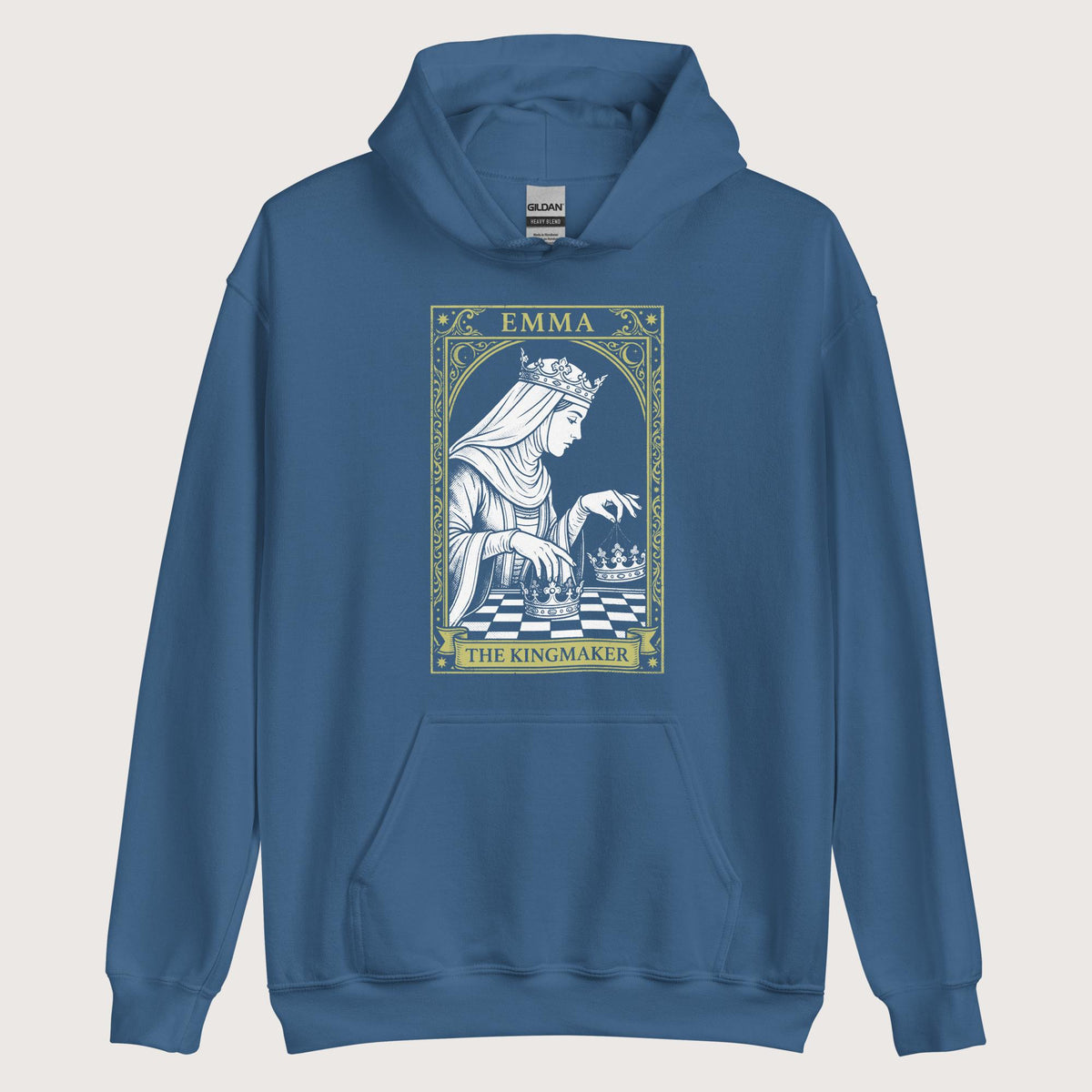 Indigo Blue Emma of Normandy The Kingmaker Hoodie - history buff gift by HistoHead