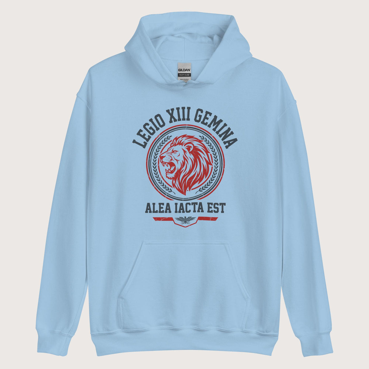 Light Blue Legio XIII Gemina Alea Iacta Est Hoodie - history buff gift by HistoHead