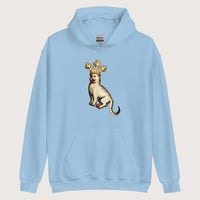 Light Blue Medieval Cat King Hoodie - history buff gift by HistoHead