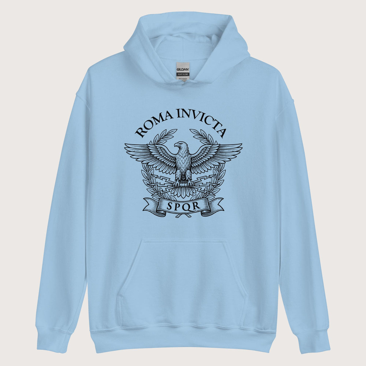 Light Blue Roma Invicta Hoodie - history buff gift by HistoHead