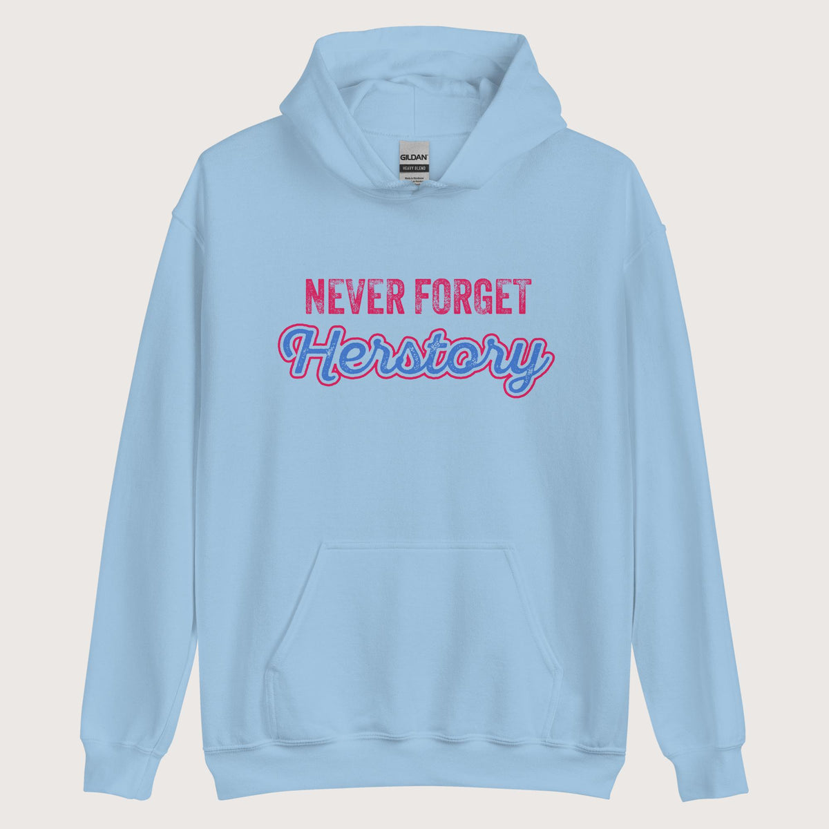 Light Blue Herstory Hoodie - history buff gift by HistoHead