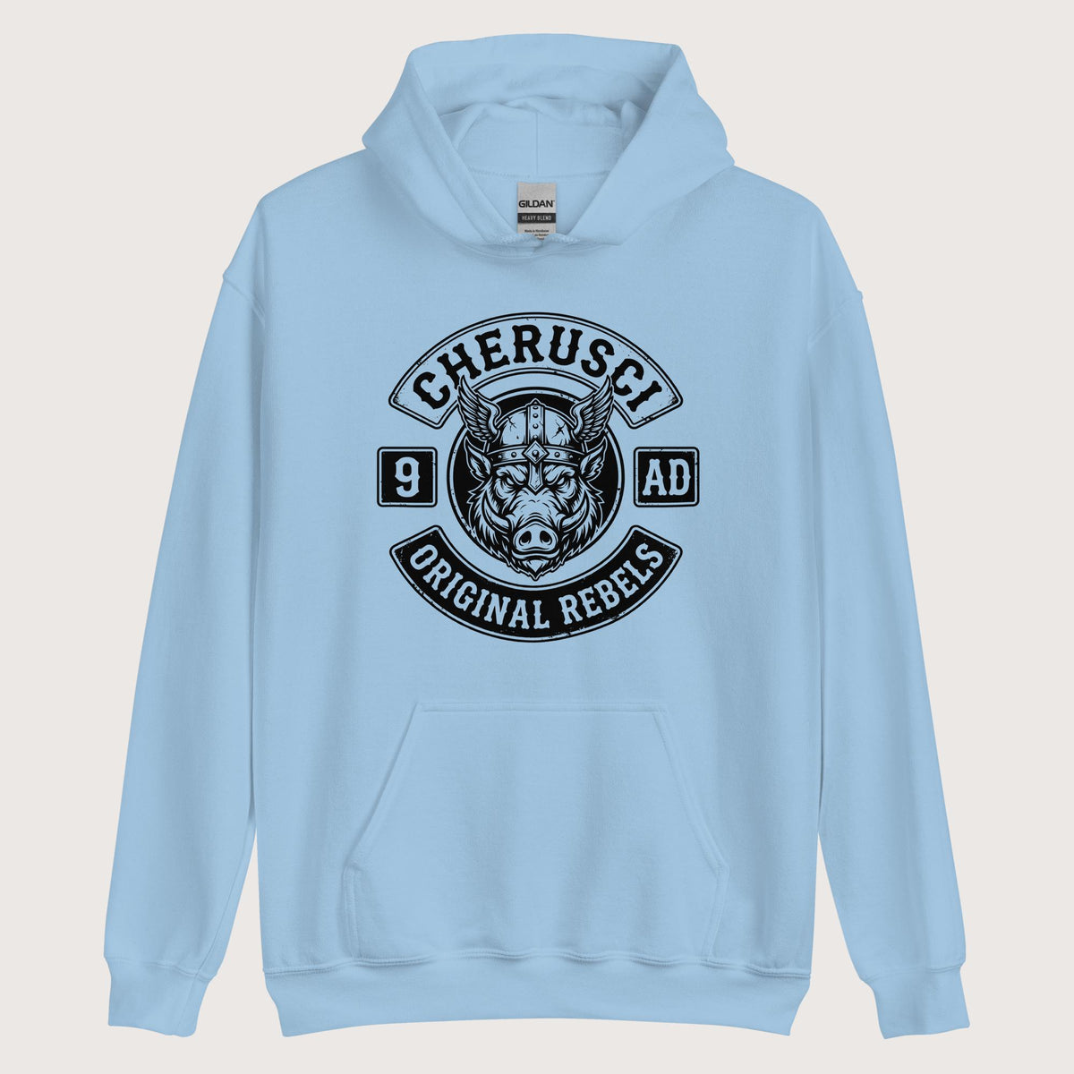Light Blue Cherusci Original Rebels Hoodie - history buff gift by HistoHead