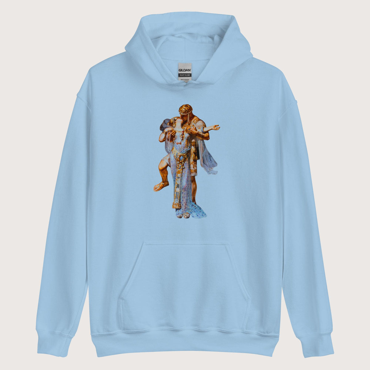 Light Blue Cleopatra and Antony Hoodie - history buff gift by HistoHead