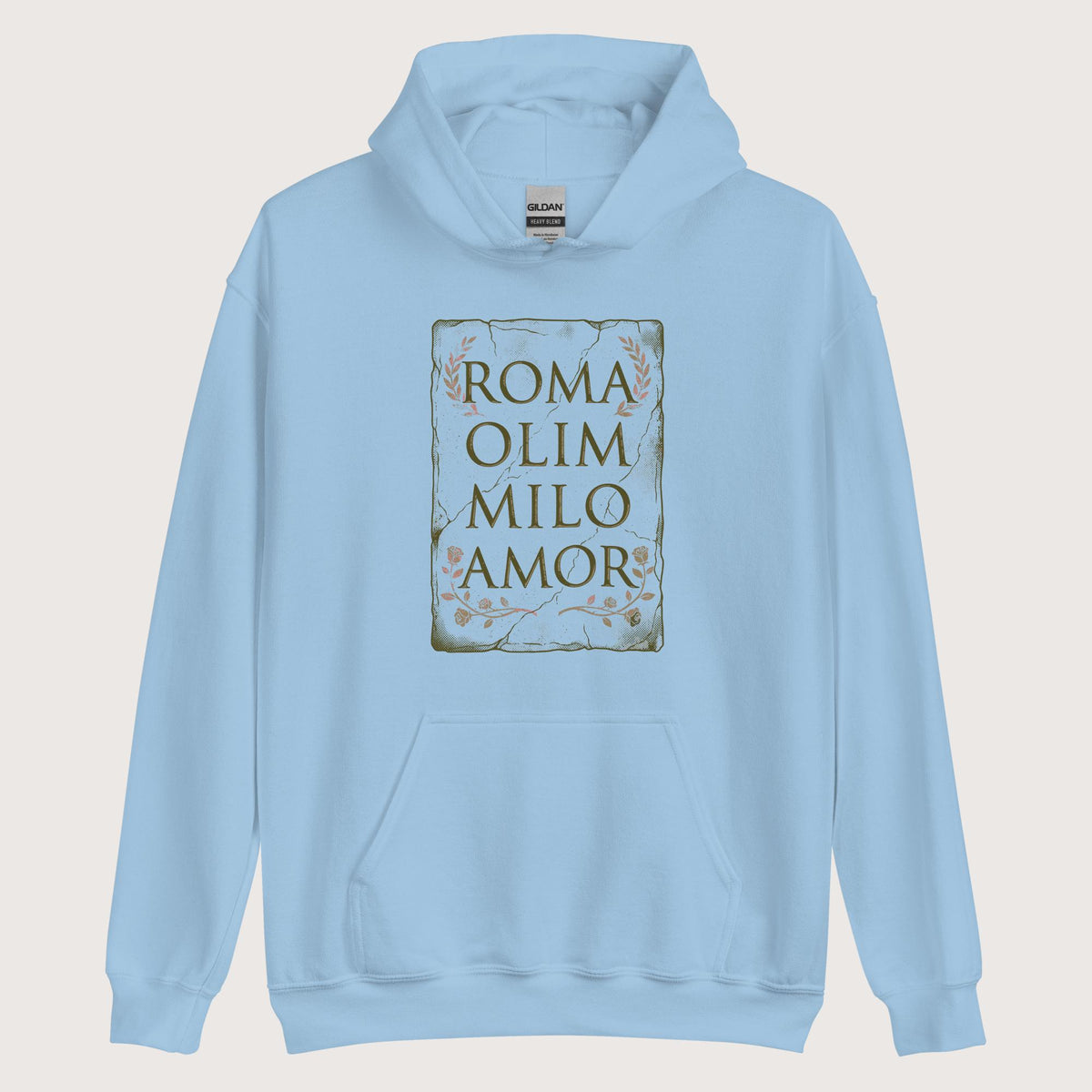 Light Blue Roma Amor Hoodie - history buff gift by HistoHead
