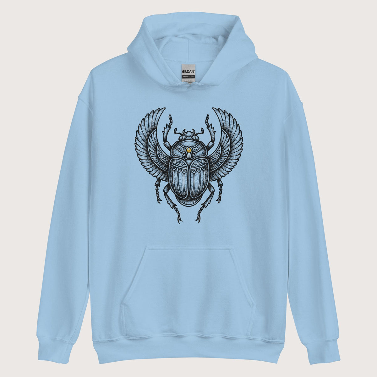 Light Blue Khepri God of Rebirth Hoodie - history buff gift by HistoHead
