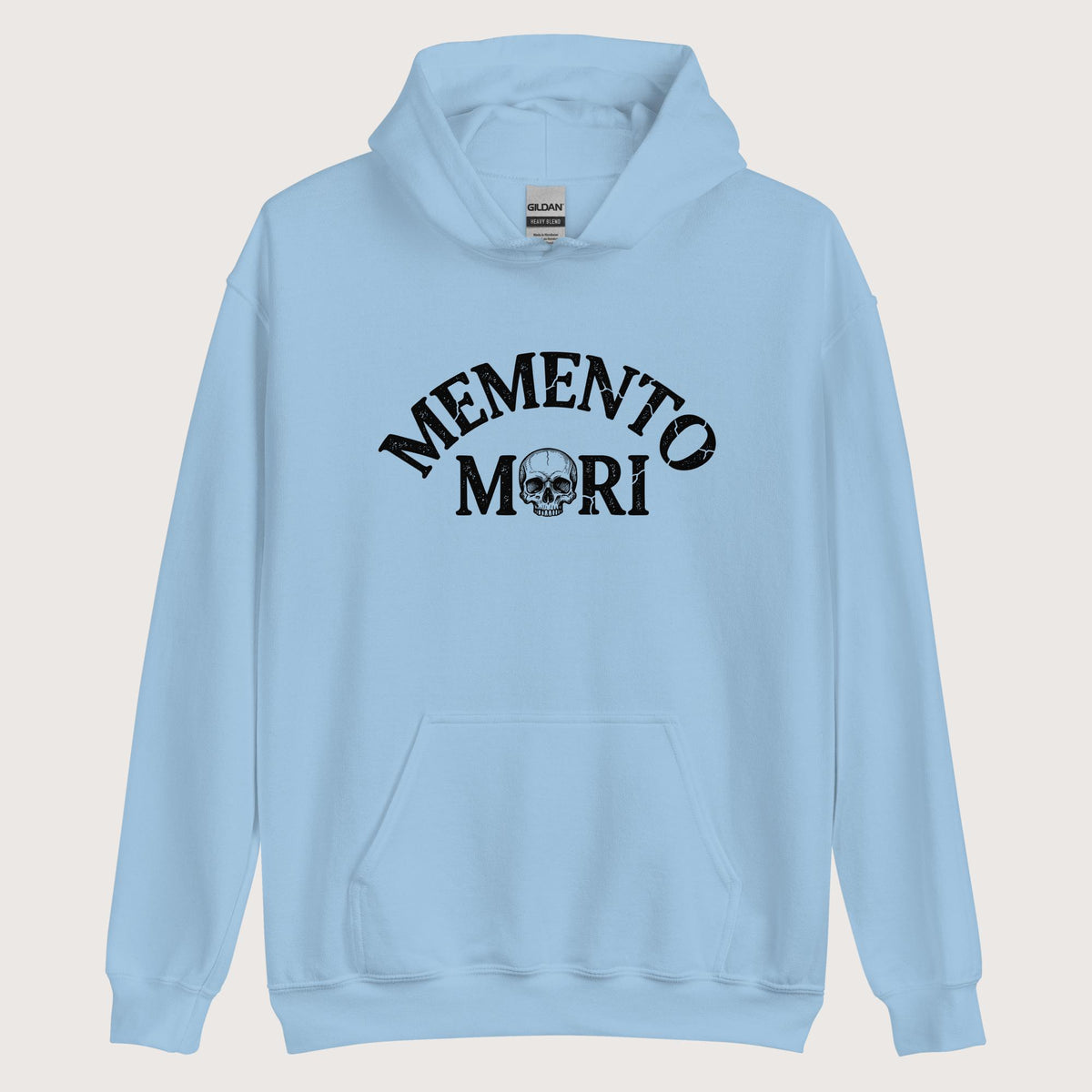 Light Blue Memento Mori Hoodie - history buff gift by HistoHead