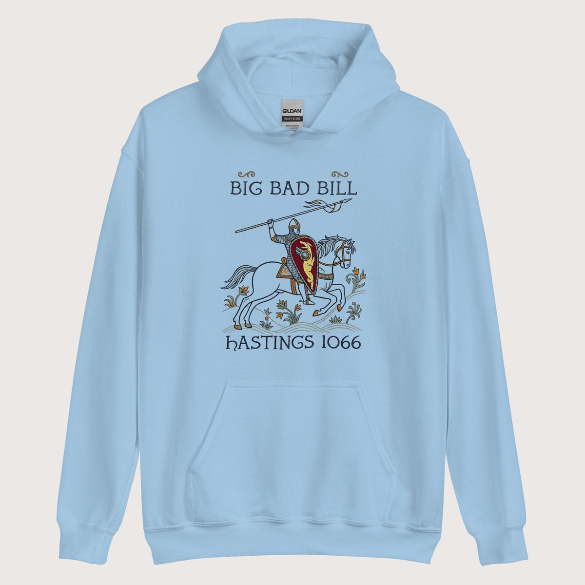 Light Blue Big Bad Bill Hoodie - history buff gift by HistoHead