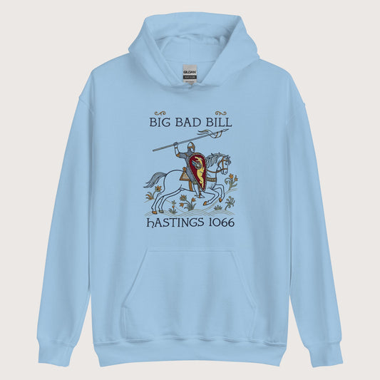 Light Blue Big Bad Bill Hoodie - history buff gift by HistoHead