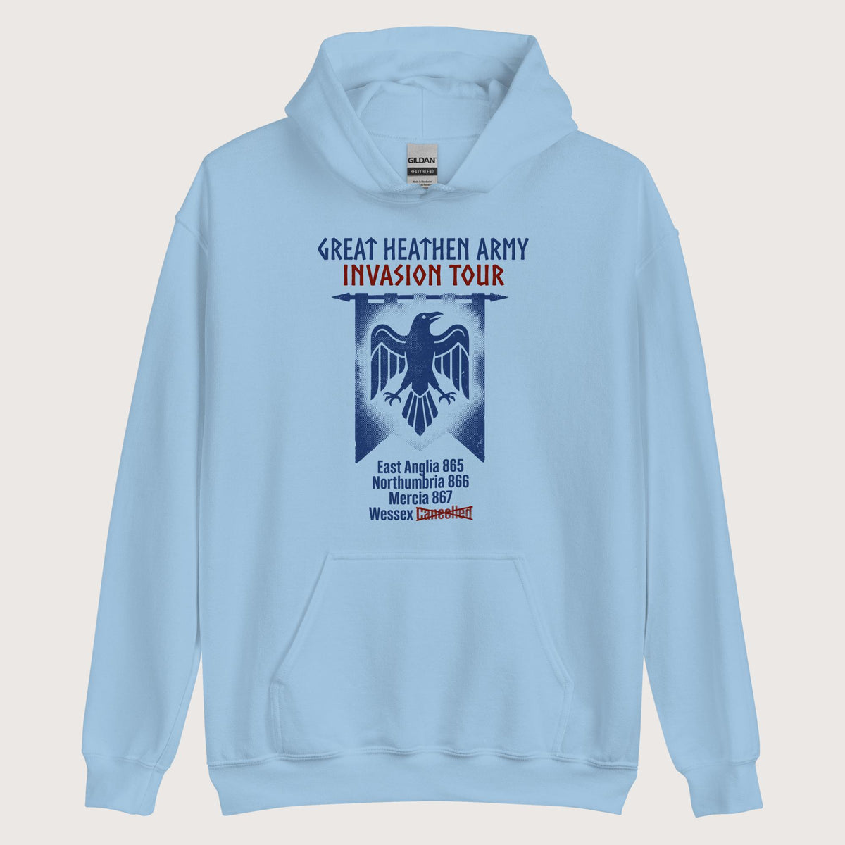 Light Blue Great Heathen Army Invasion Tour Hoodie - history buff gift by HistoHead