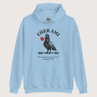Light Blue Cher Ami Hoodie - history buff gift by HistoHead