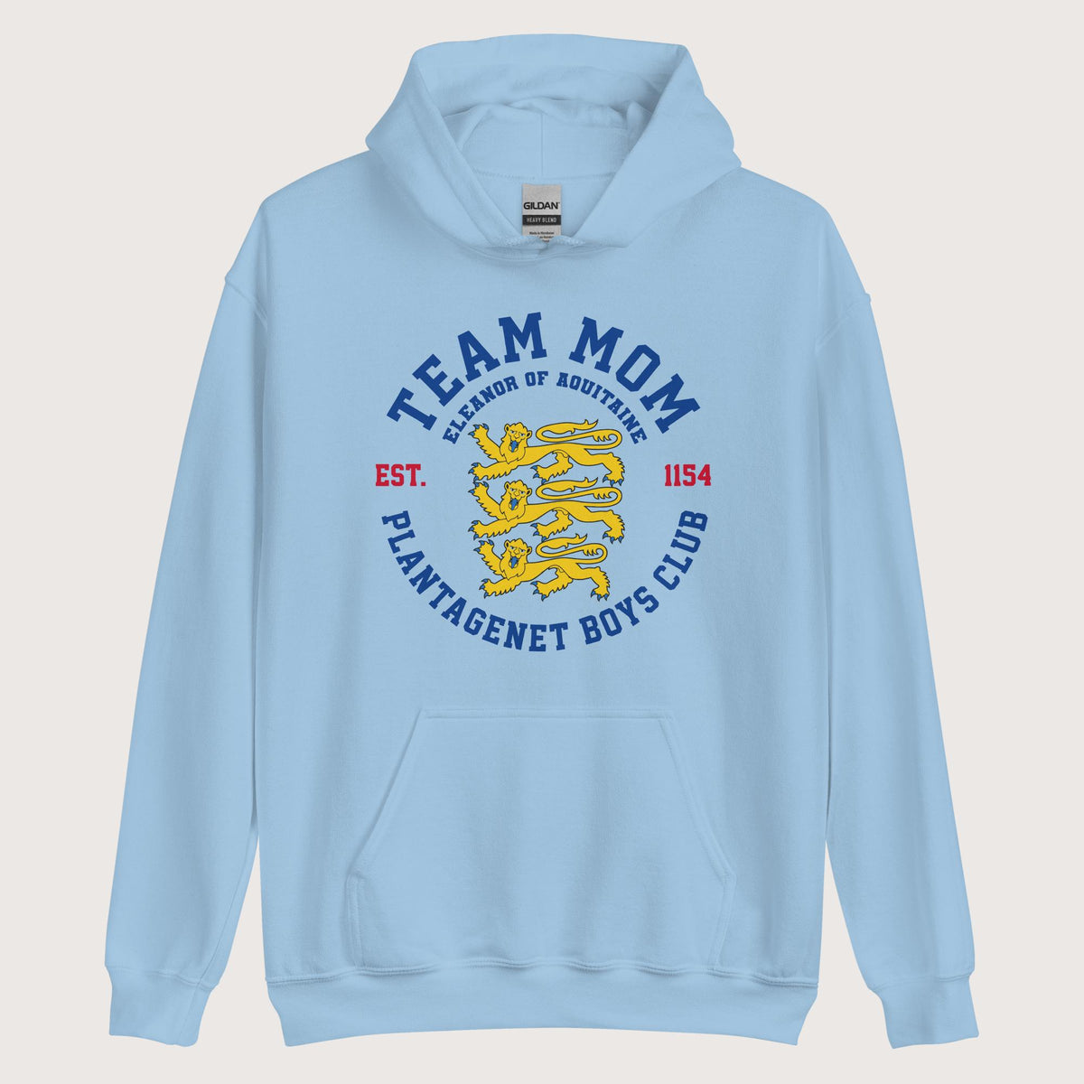 Light Blue Team Mom Eleanor of Aquitaine Hoodie - history buff gift by HistoHead