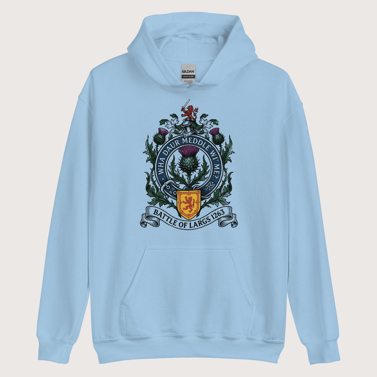 Light Blue Scotland Battle of Largs 1263 Hoodie - history buff gift by HistoHead