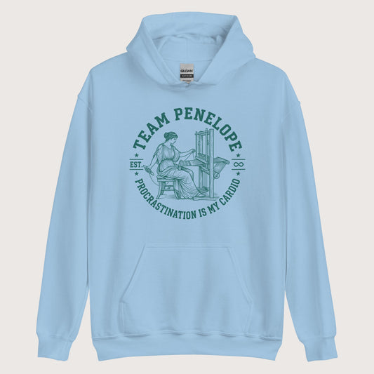 Light Blue Team Penelope Procrastination Hoodie - history buff gift by HistoHead