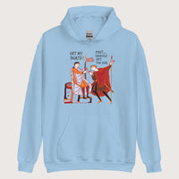 Light Blue Bayeux Tapestry Harold Got the Job Hoodie - history buff gift by HistoHead