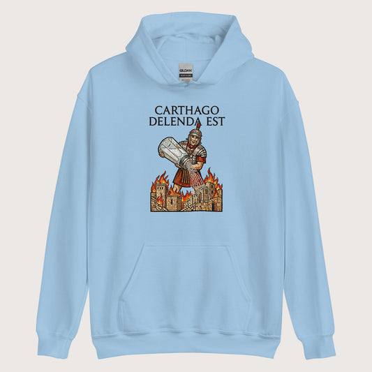 Light Blue Salting Carthage Hoodie - history buff gift by HistoHead
