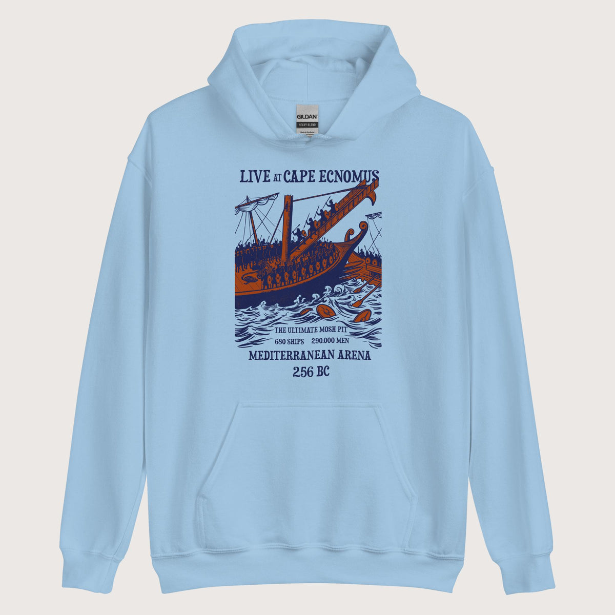 Light Blue Battle of Cape Ecnomus Hoodie - history buff gift by HistoHead