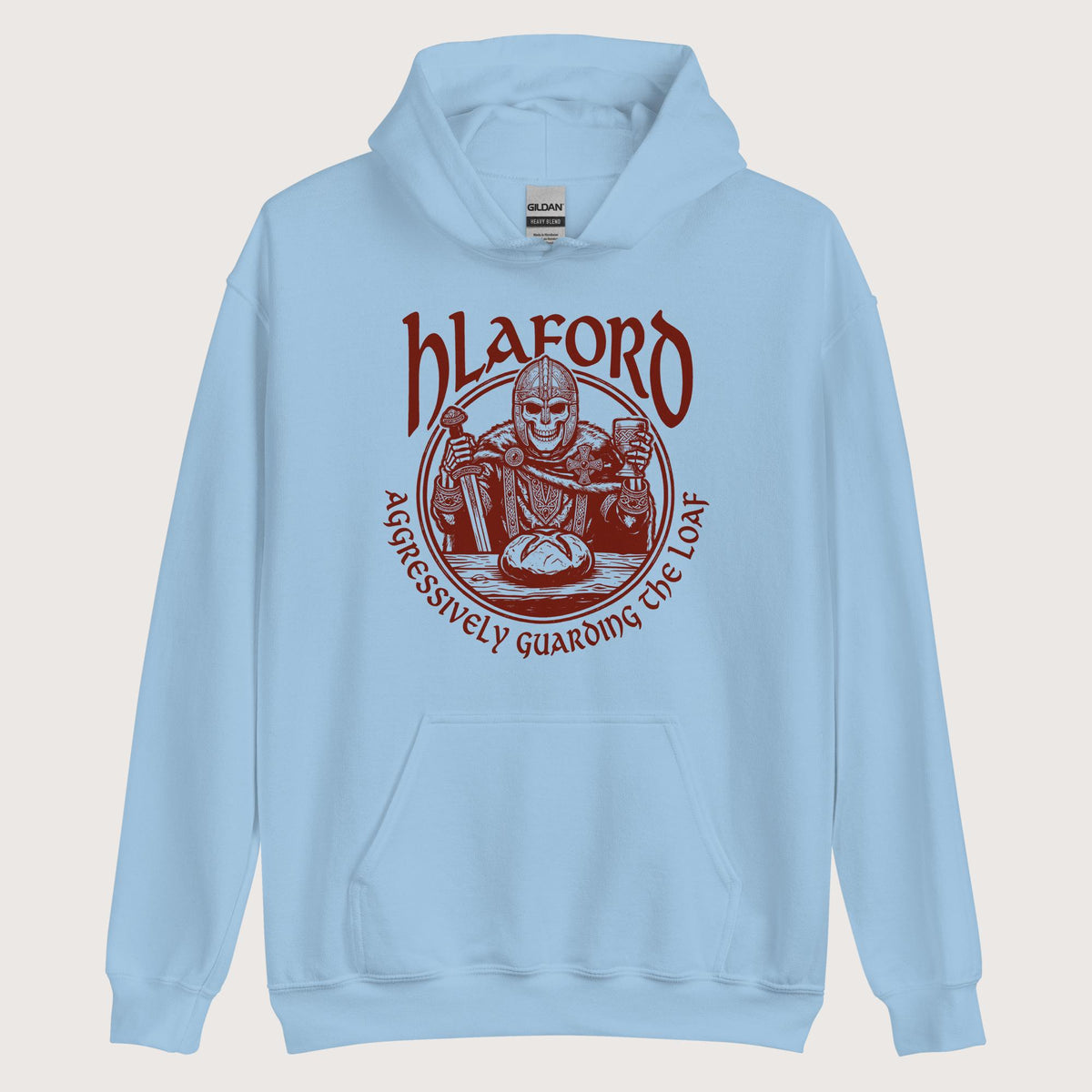 Light Blue Hlaford Loaf Guardian Hoodie - history buff gift by HistoHead