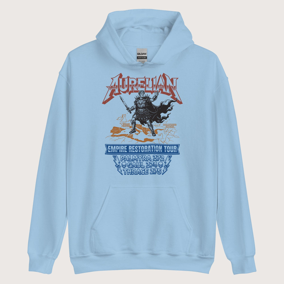 Light Blue Aurelian Empire Restoration Tour Hoodie - history buff gift by HistoHead