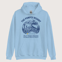 Light Blue The Pompeii Resort Review Hoodie - history buff gift by HistoHead