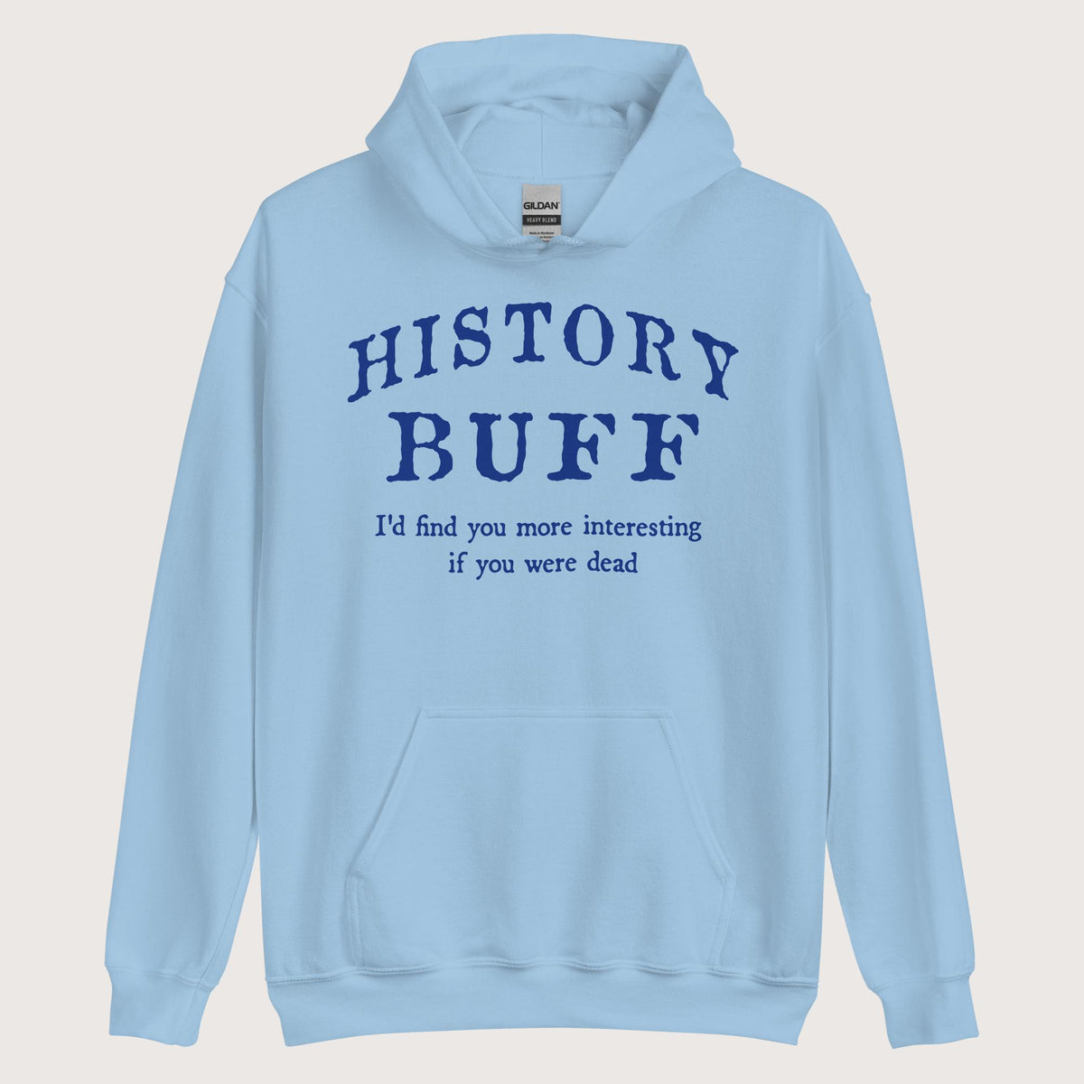Light Blue History Buff Hoodie - history buff gift by HistoHead