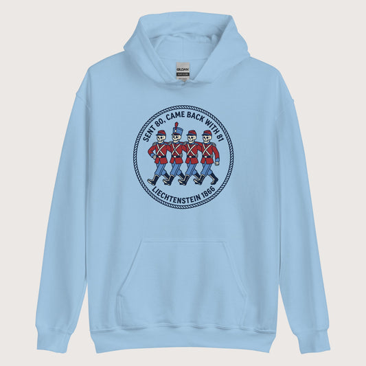 Light Blue Liechtenstein 1866 Hoodie - history buff gift by HistoHead