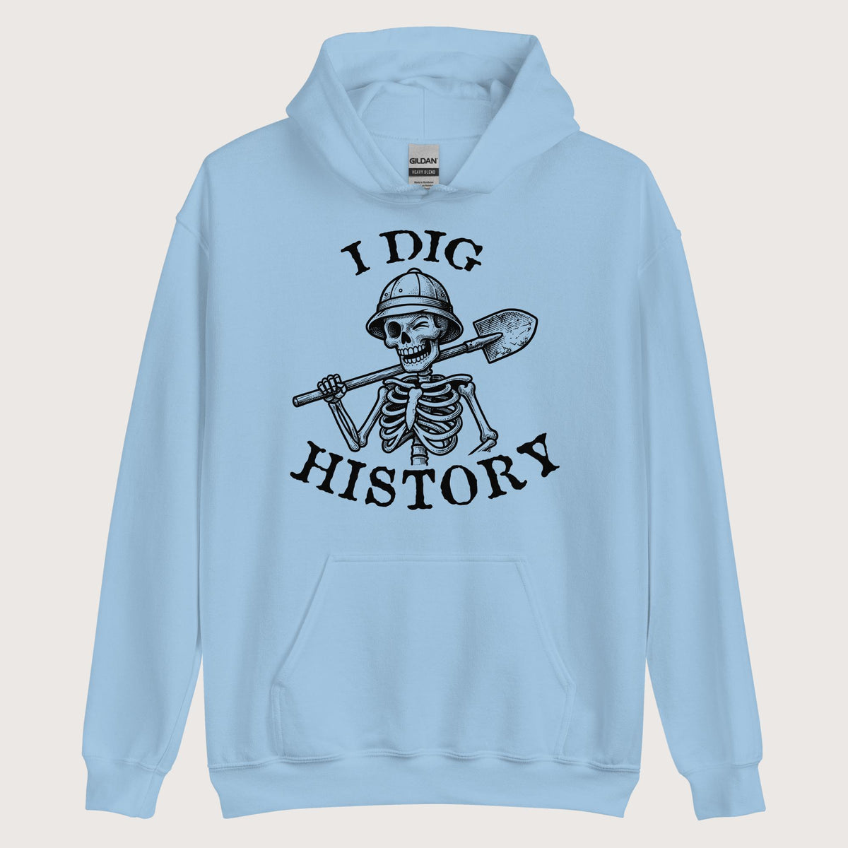 Light Blue I Dig History Hoodie - history buff gift by HistoHead