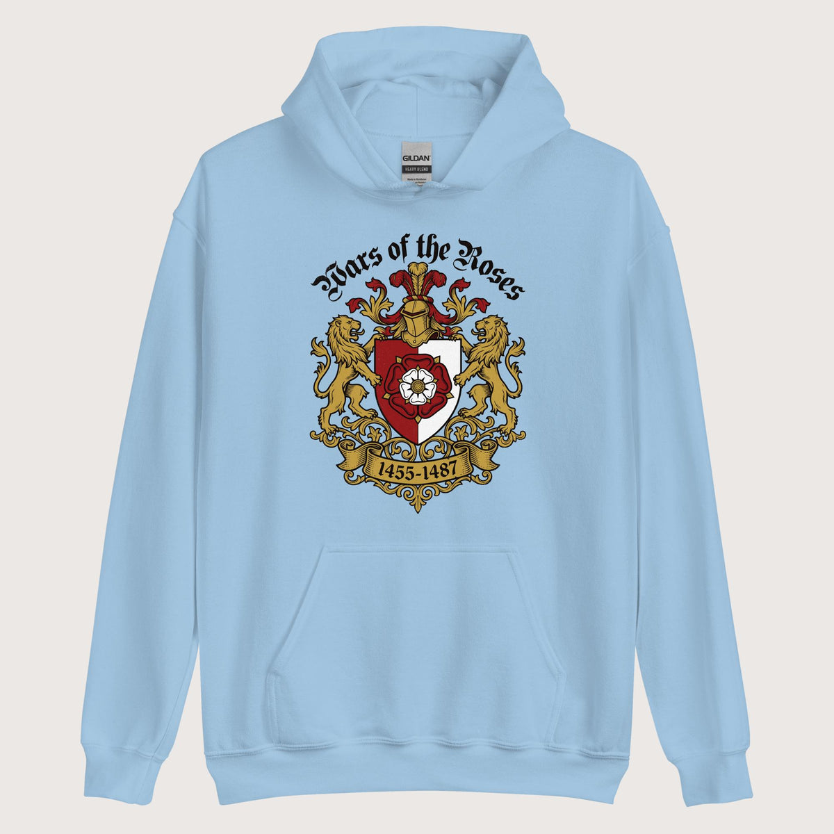 Light Blue Wars of the Roses Hoodie - history buff gift by HistoHead