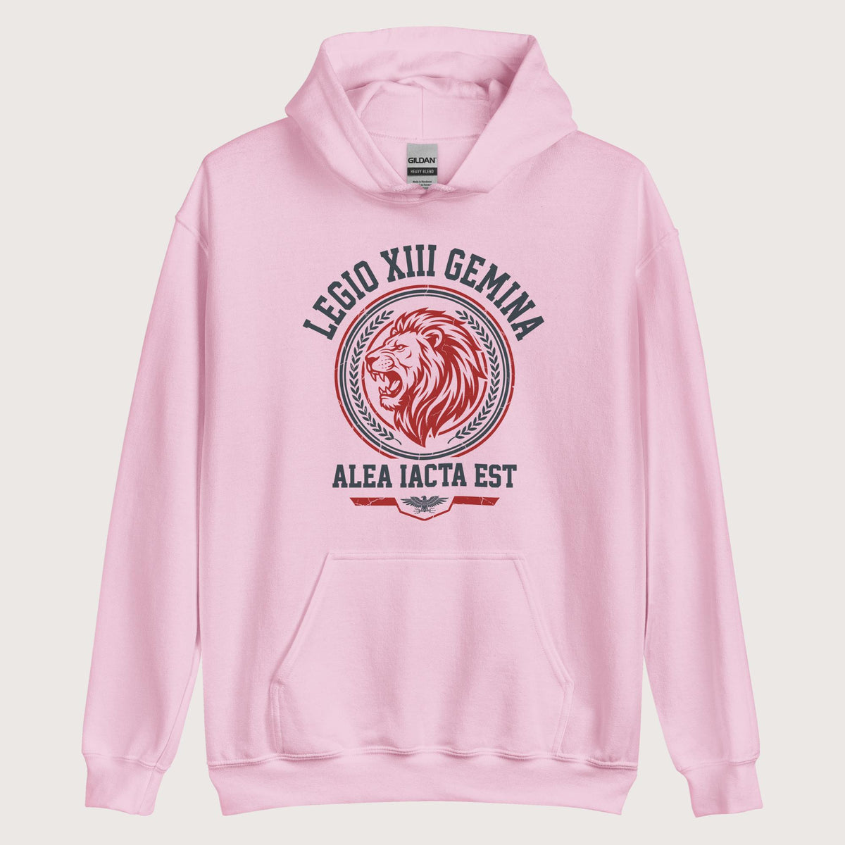 Light Pink Legio XIII Gemina Alea Iacta Est Hoodie - history buff gift by HistoHead