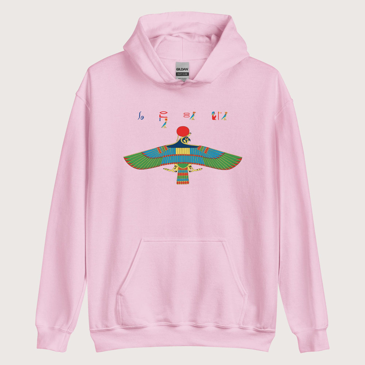 Light Pink Hawk Emblem of Ra Hoodie - history buff gift by HistoHead