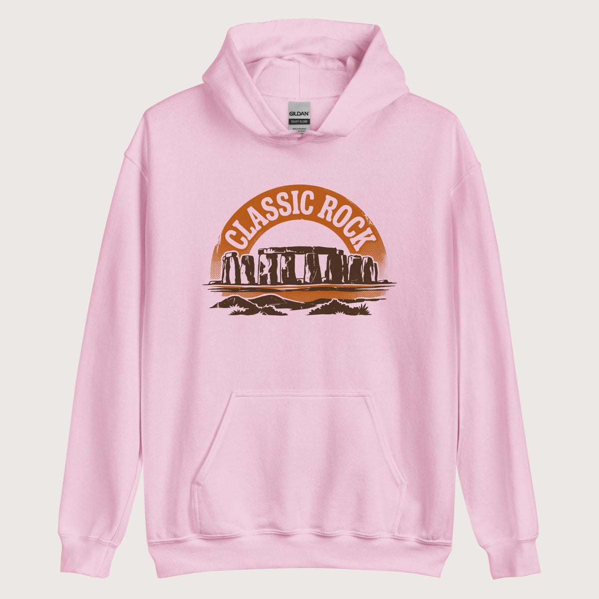 Light Pink Stonehenge Classic Rock Hoodie - history buff gift by HistoHead