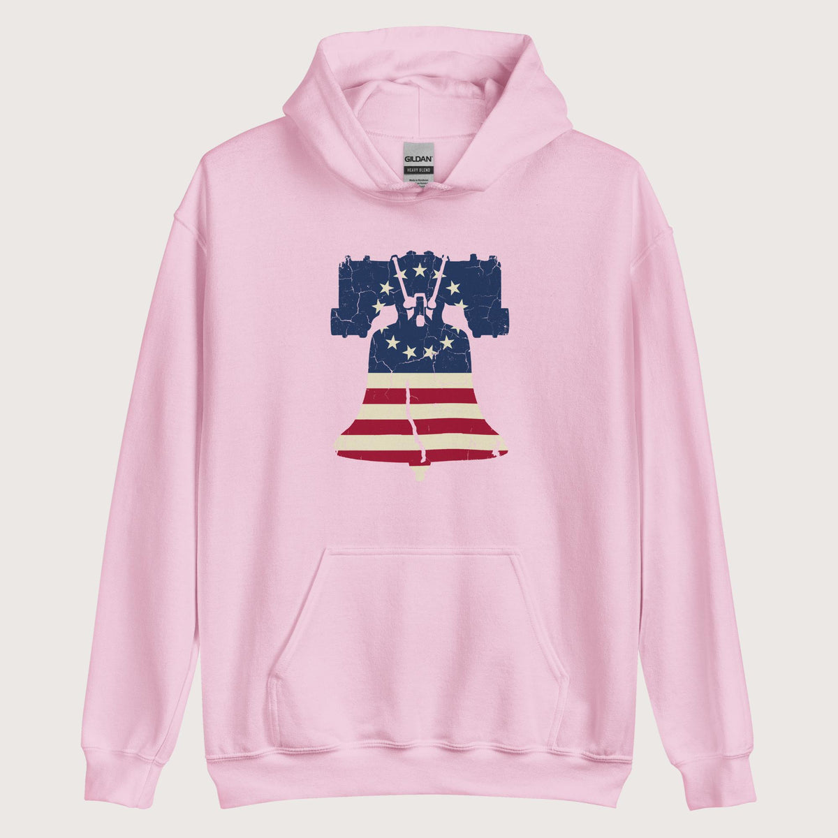 Light Pink Liberty Bell Hoodie - history buff gift by HistoHead