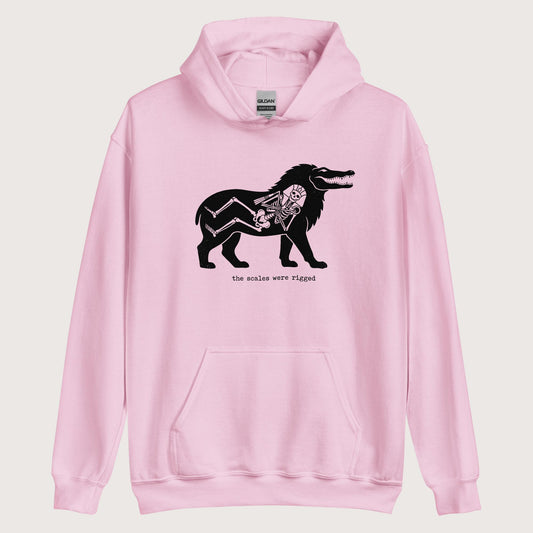 Light Pink The Scales Were Rigged Hoodie - history buff gift by HistoHead