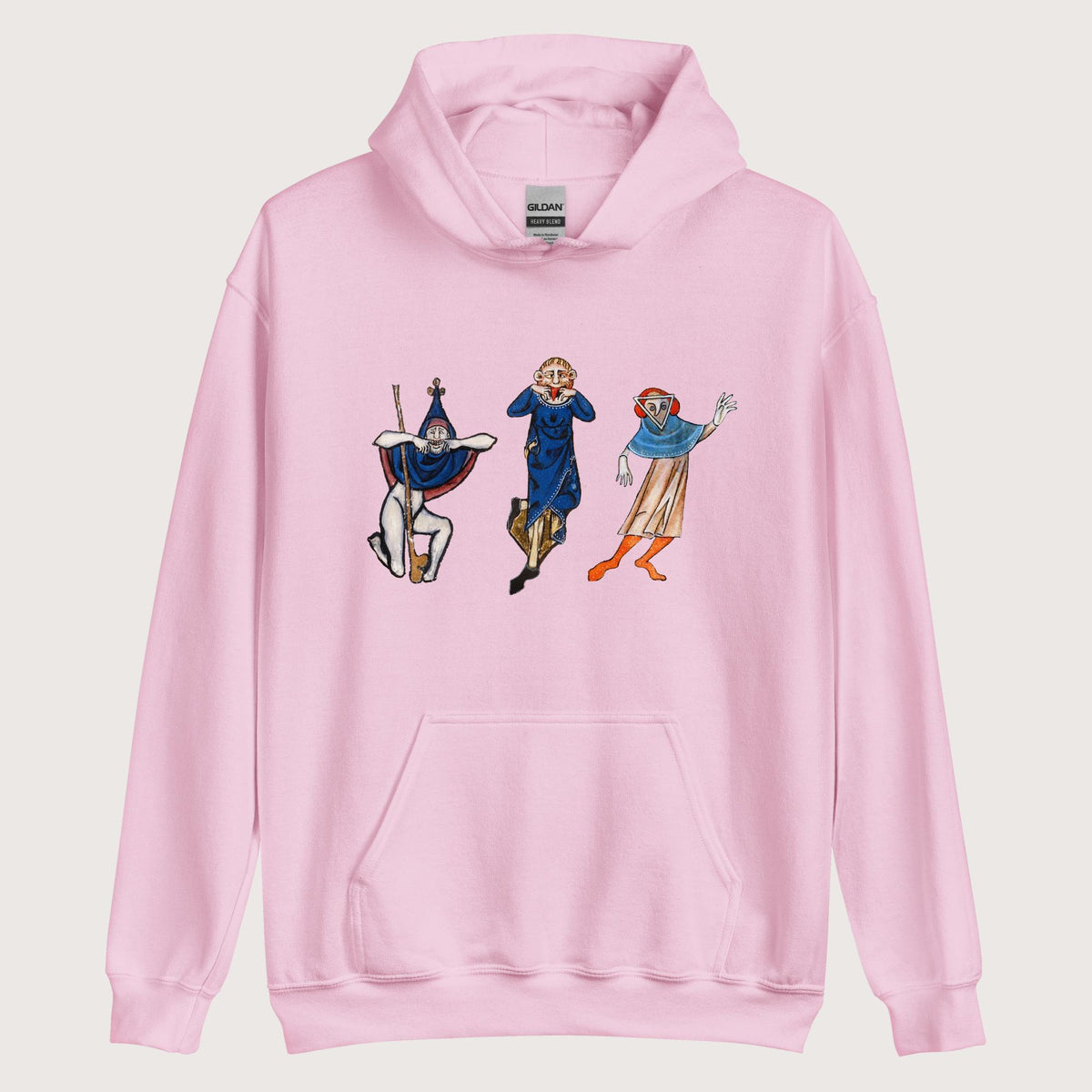 Light Pink Medieval Fun Time Hoodie - history buff gift by HistoHead