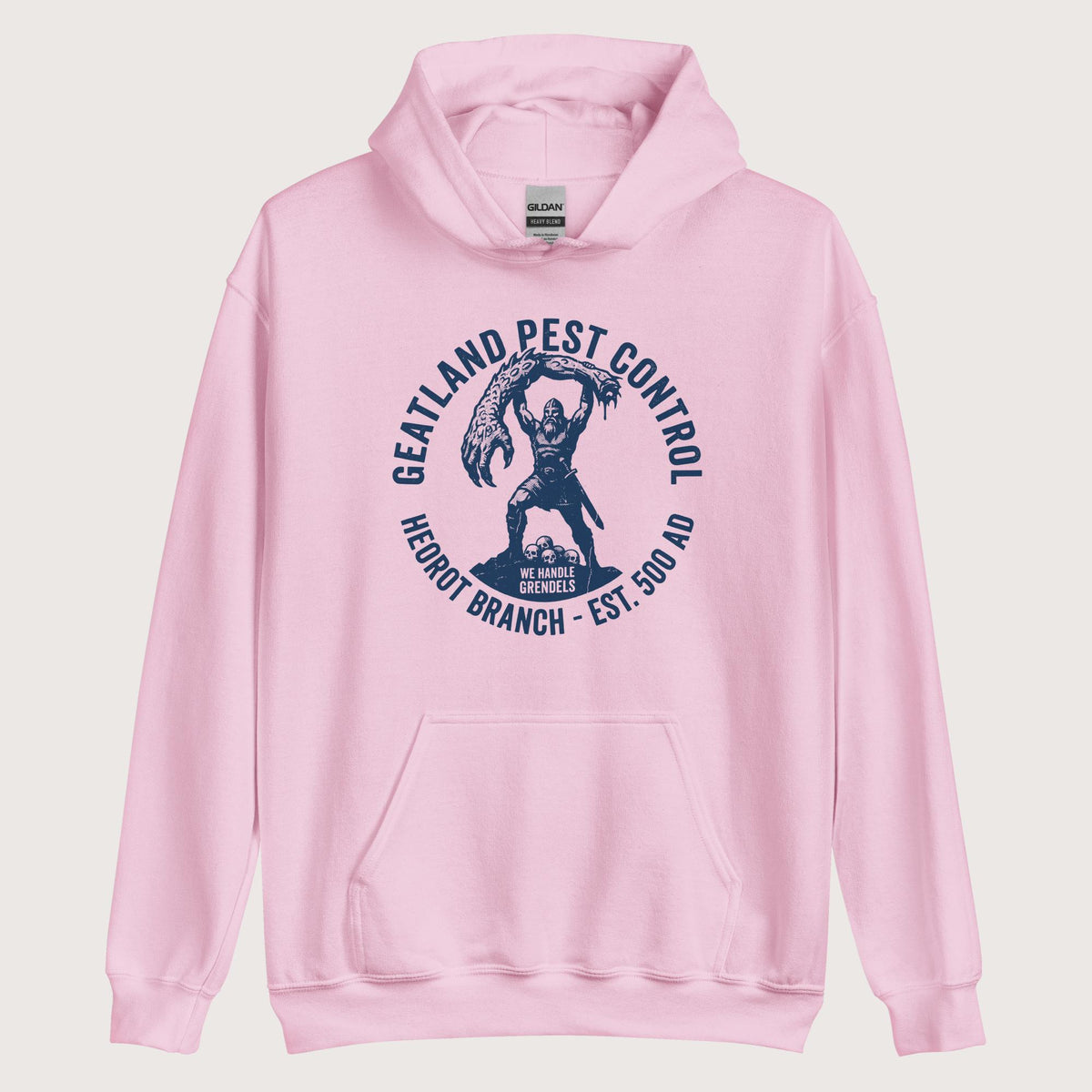 Light Pink Geatland Pest Control Hoodie - history buff gift by HistoHead