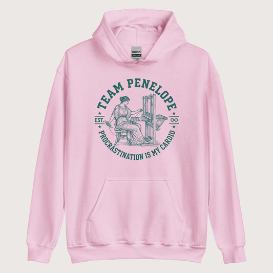 Light Pink Team Penelope Procrastination Hoodie - history buff gift by HistoHead