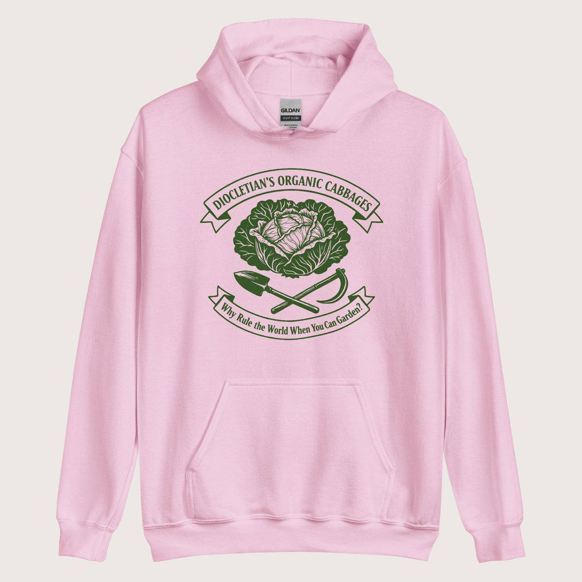 Light Pink Diocletian's Cabbage Hoodie - history buff gift by HistoHead