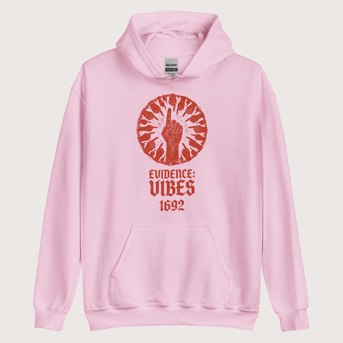 Light Pink 1692 Salem Witch Trials Evidence Hoodie - history buff gift by HistoHead