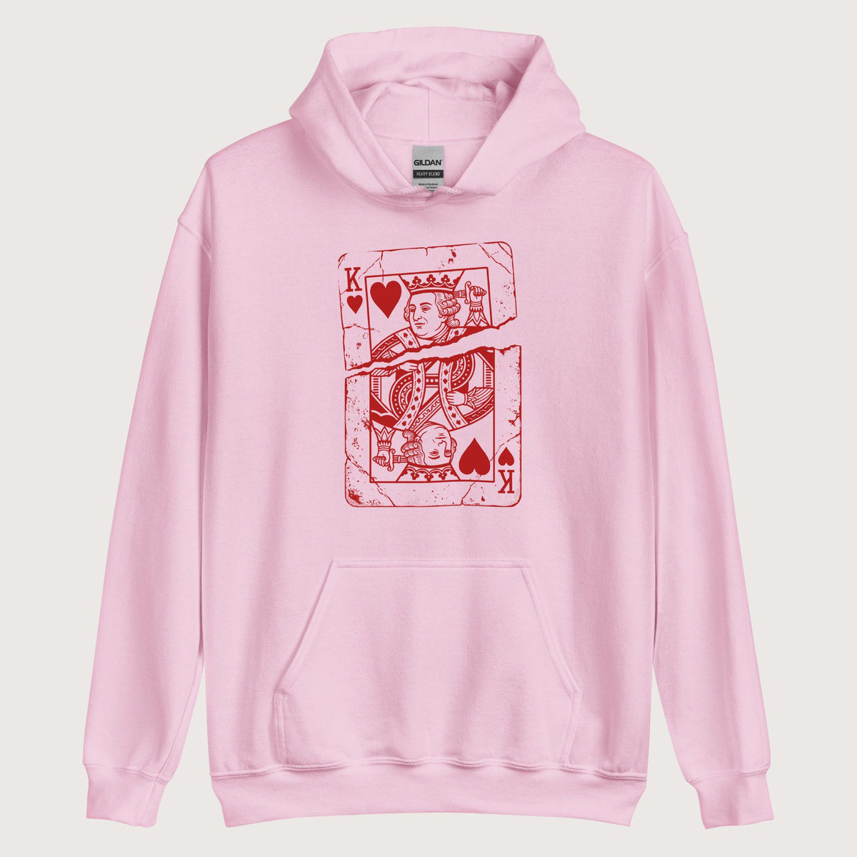 Light Pink Louis XVI Playing Card Hoodie - history buff gift by HistoHead