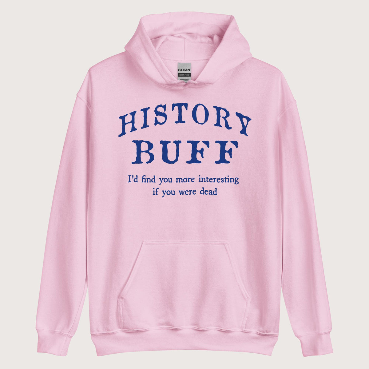 Light Pink History Buff Hoodie - history buff gift by HistoHead