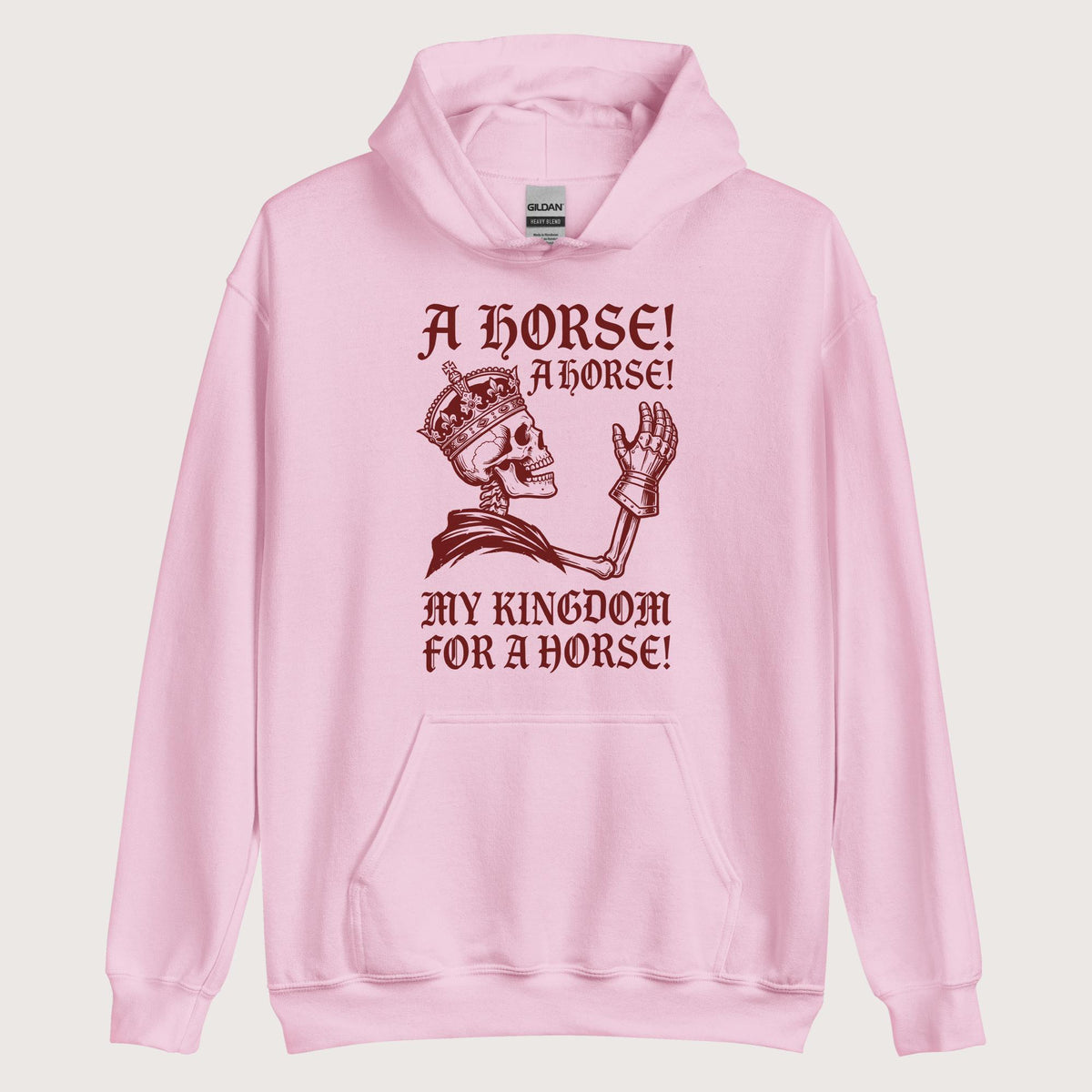 Light Pink My Kingdom for a Horse Hoodie - history buff gift by HistoHead