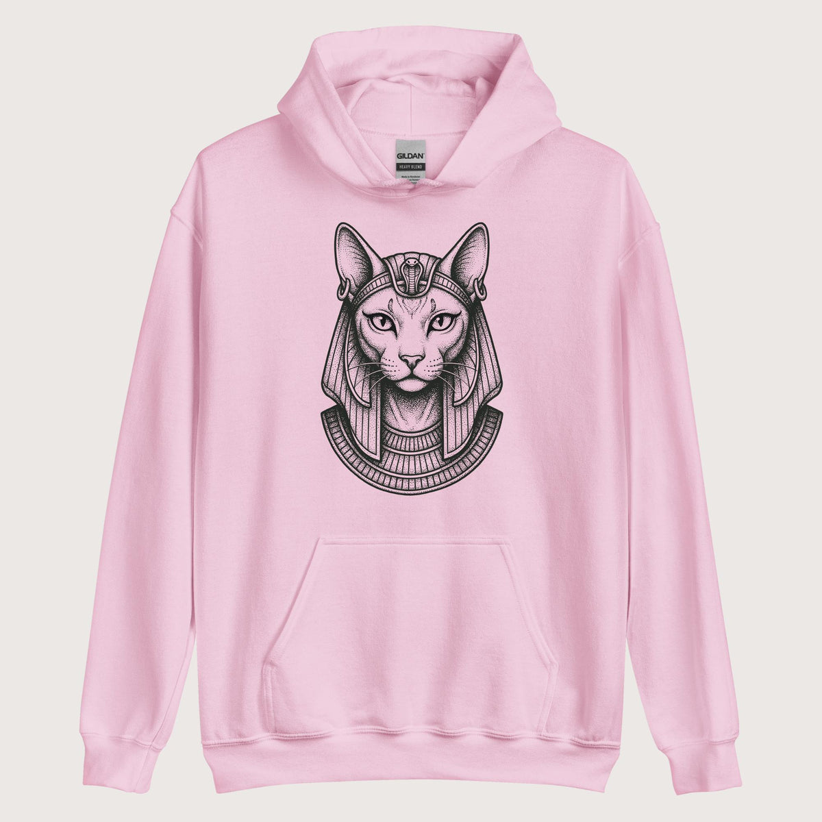 Light Pink Bastet Hoodie - history buff gift by HistoHead