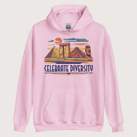 Light Pink Celebrate Diversity Stone Wonders Hoodie - history buff gift by HistoHead