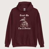 Maroon Trust Me I'm A Doctor Hoodie - history buff gift by HistoHead