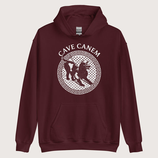 Maroon Cave Canem Hoodie - history buff gift by HistoHead