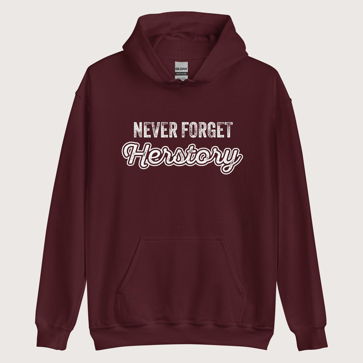 Maroon Herstory Hoodie - history buff gift by HistoHead