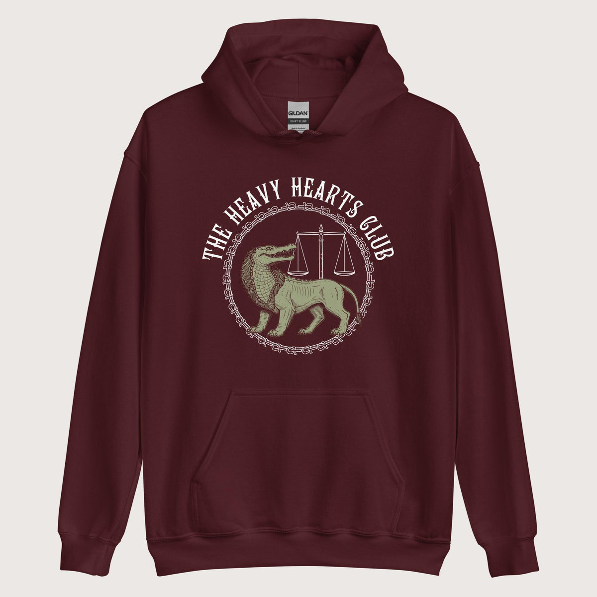 Maroon The Heavy Hearts Club Hoodie - history buff gift by HistoHead
