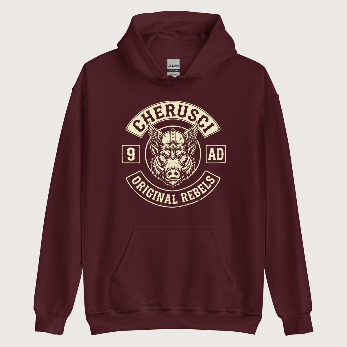 Maroon Cherusci Original Rebels Hoodie - history buff gift by HistoHead