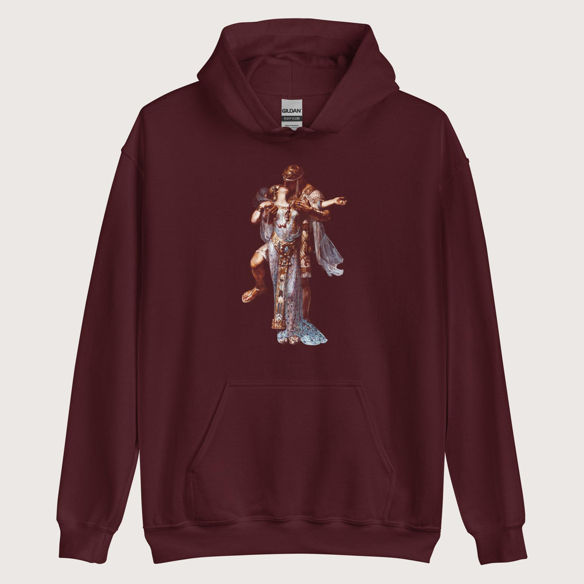 Maroon Cleopatra and Antony Hoodie - history buff gift by HistoHead