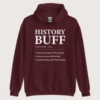 Maroon History Buff Definition Hoodie - history buff gift by HistoHead
